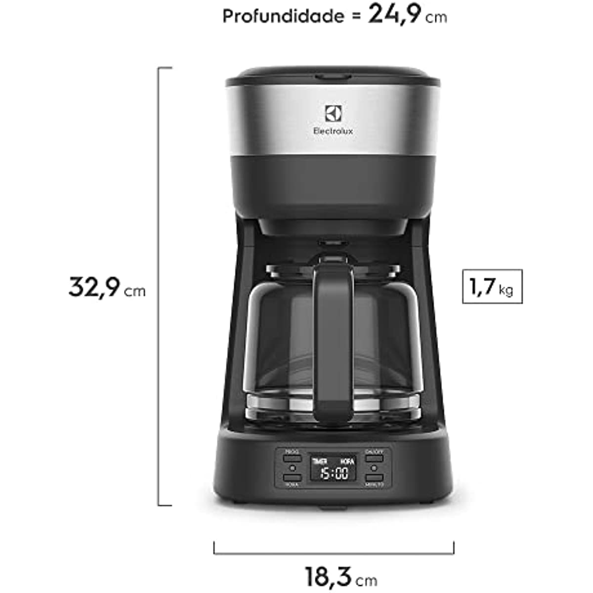 Cafeteira Elétrica Electrolux Programável com Timer Experience ECM25