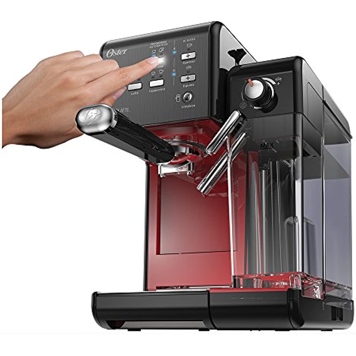 Cafeteira Espresso Oster, PrimaLatte II, Vermelho, 127V