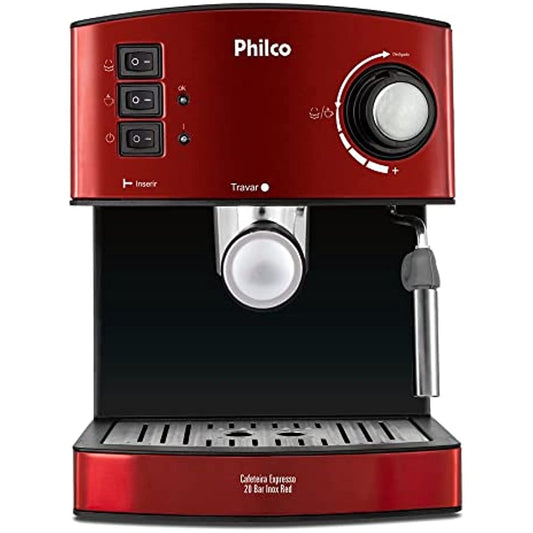 Cafeteira, Expresso 20 bar, 2 xícaras, Vermelho, 220V, Philco