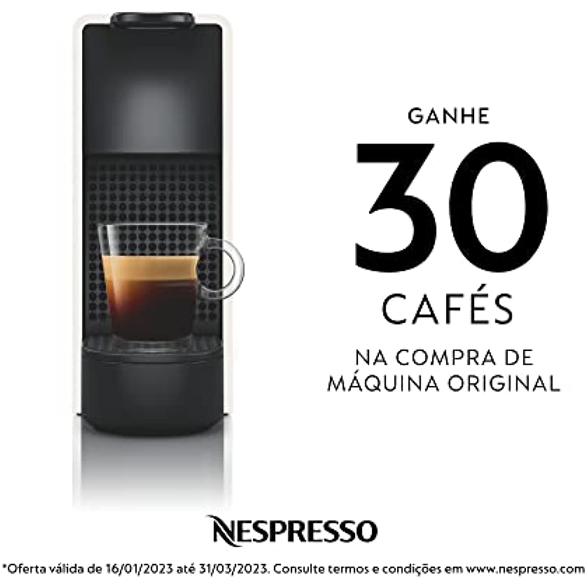 Nespresso Essenza Mini Cafeteira 110V, máquina de café Espresso compacta para casa, máquina de cápsula / cápsula elétrica automática (branca)