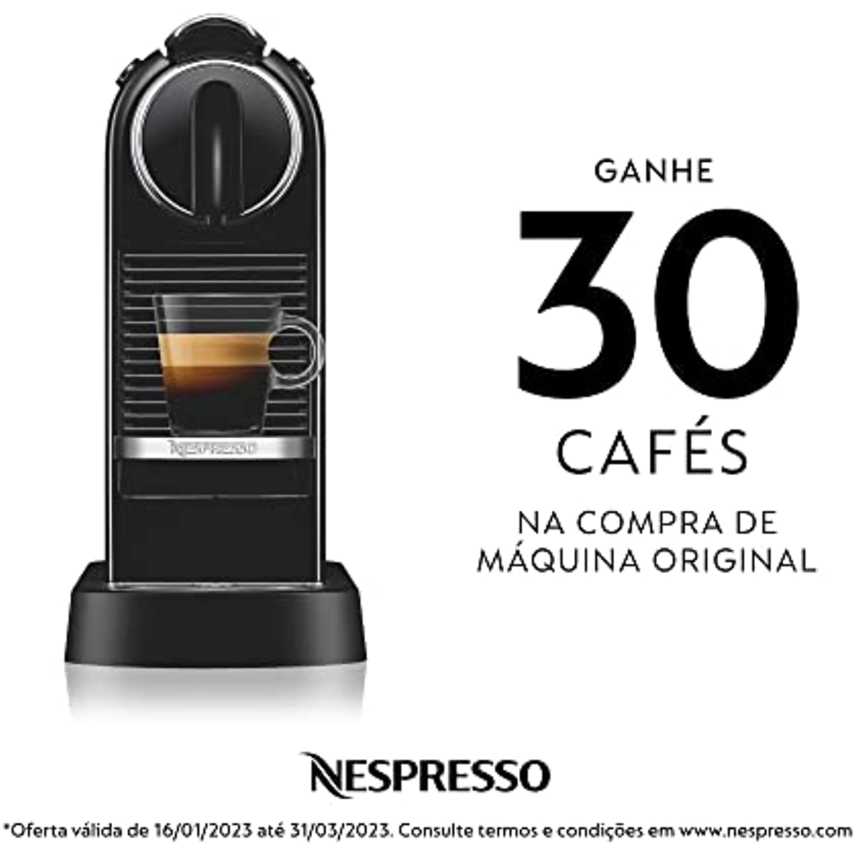 Nespresso CitiZ Preta, Cafeteira - 110V D113