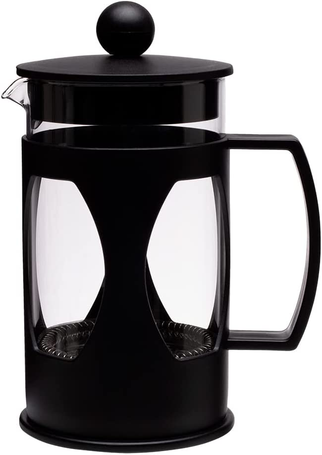 Mimo Style Cafeteira Prensa Francesa, Capacidade Para 600 ml, Com Haste e Alça, Resistente, Suporta Altas e Baixas Temperaturas (-20 °C a 180 °C), Excelente Sistema de Filtragem