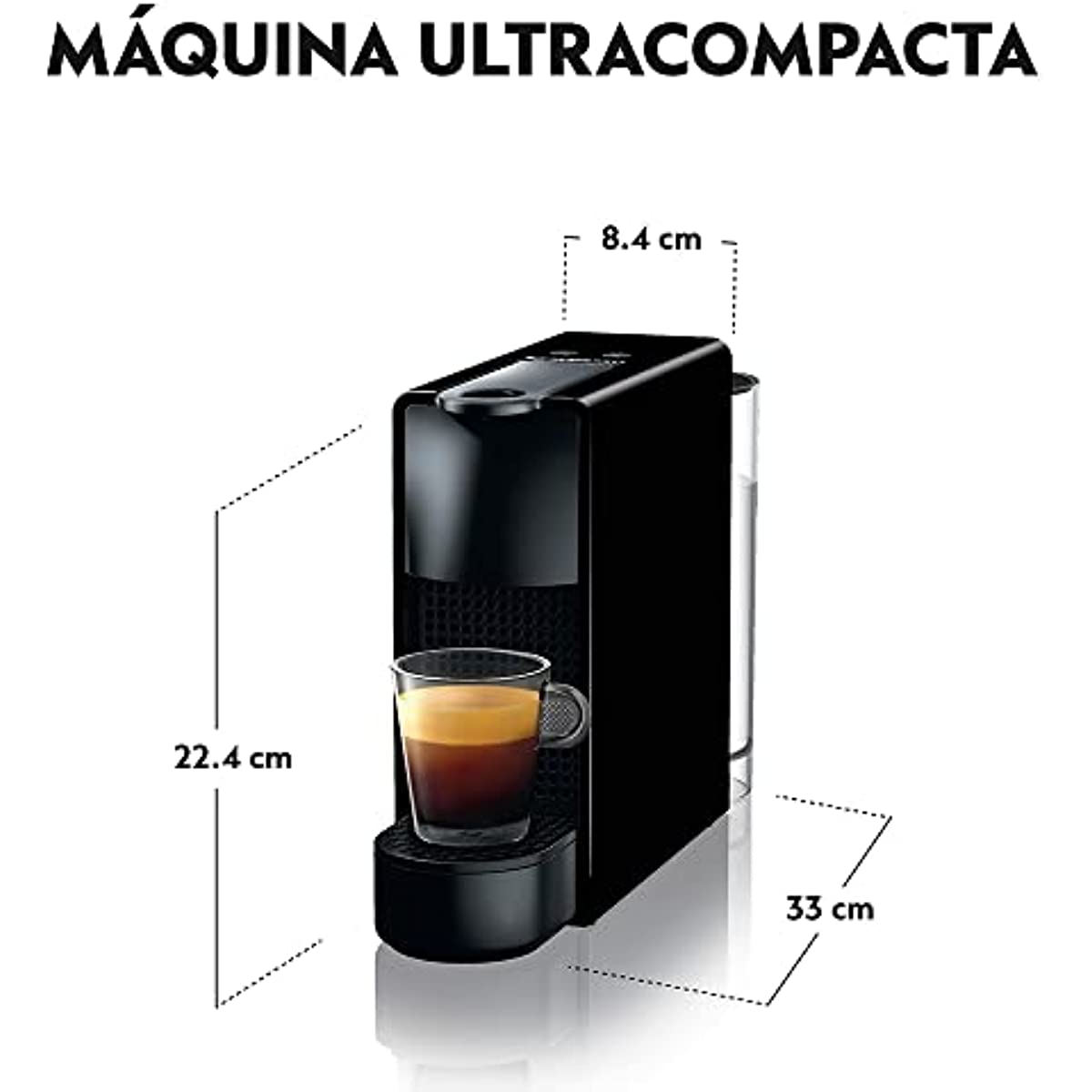 Nespresso Essenza Mini Cafeteira 220V Combo com Aeroccino, Máquina de café expresso compacta para casa, cápsula / cápsula automática Elétrica (preta)